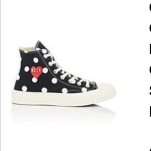 Polka dot Comme De Garçon chuck styled shoes